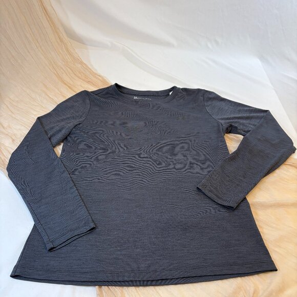 Under Armour Mens Dark Gray Crewneck Long Sleeve Logo Tee Size L - Picture 1 of 11